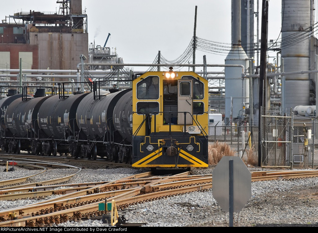 Switcher Moving the Tank Cars